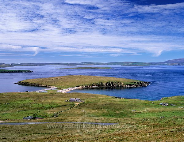 Ness of Sound, west coast of Yell. Shetland - Tombolo de Ness of Sound  14149