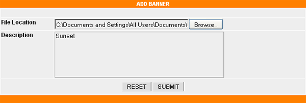 add banner page