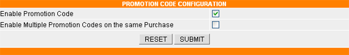 promotion code