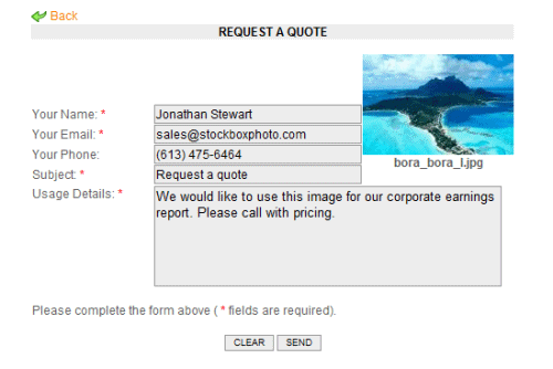 media quote request