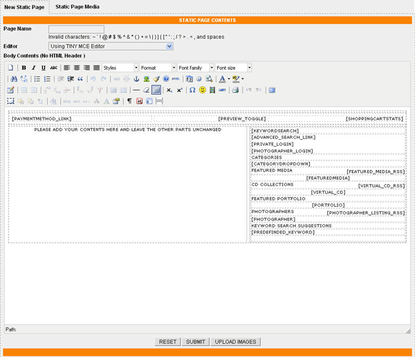 static page add