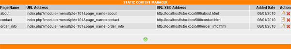 static page manager