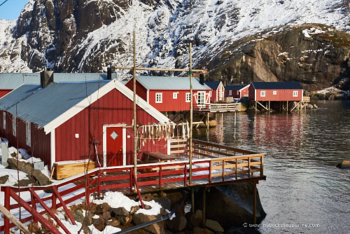 rorbuer, traditional fishermen houses, Lofoten, Norway 